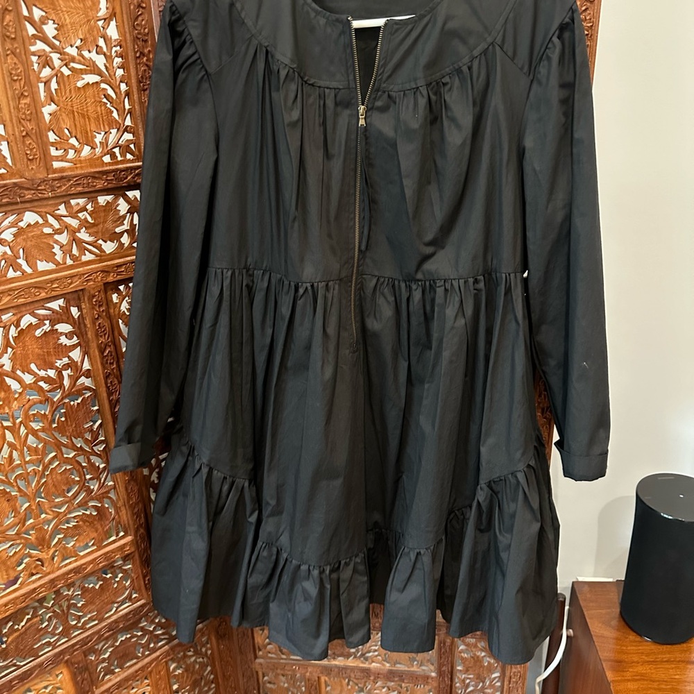 Designer black dress. Boho